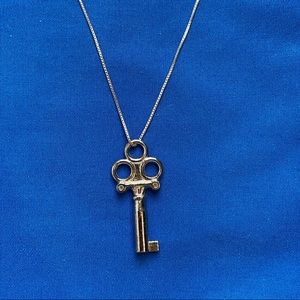 NWOT Silver Key Necklace